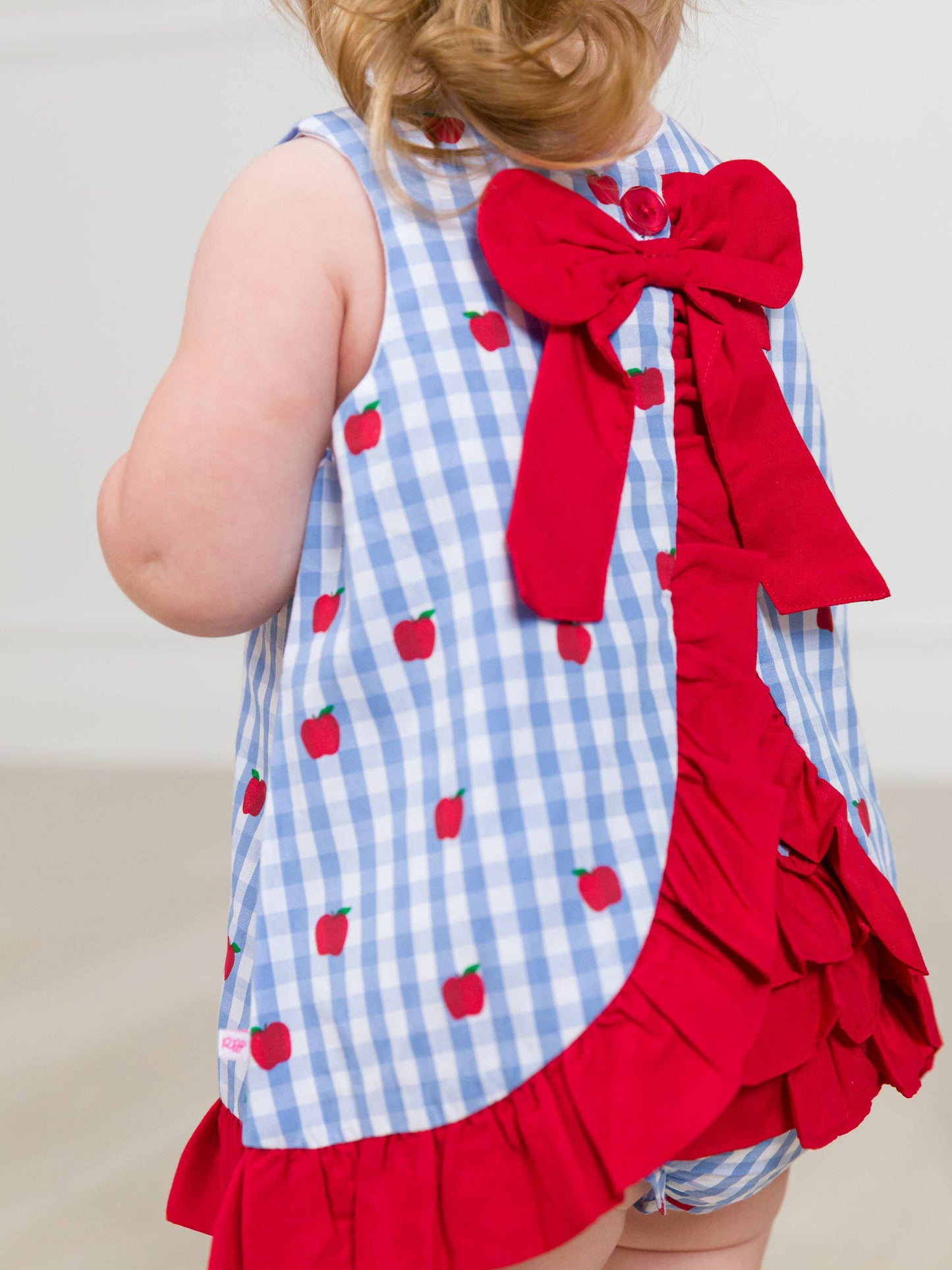 Baby Girls Apple Orchard Classic Gingham Ruffle Swing Top and Bloomer Set
: Blue / 3-6m