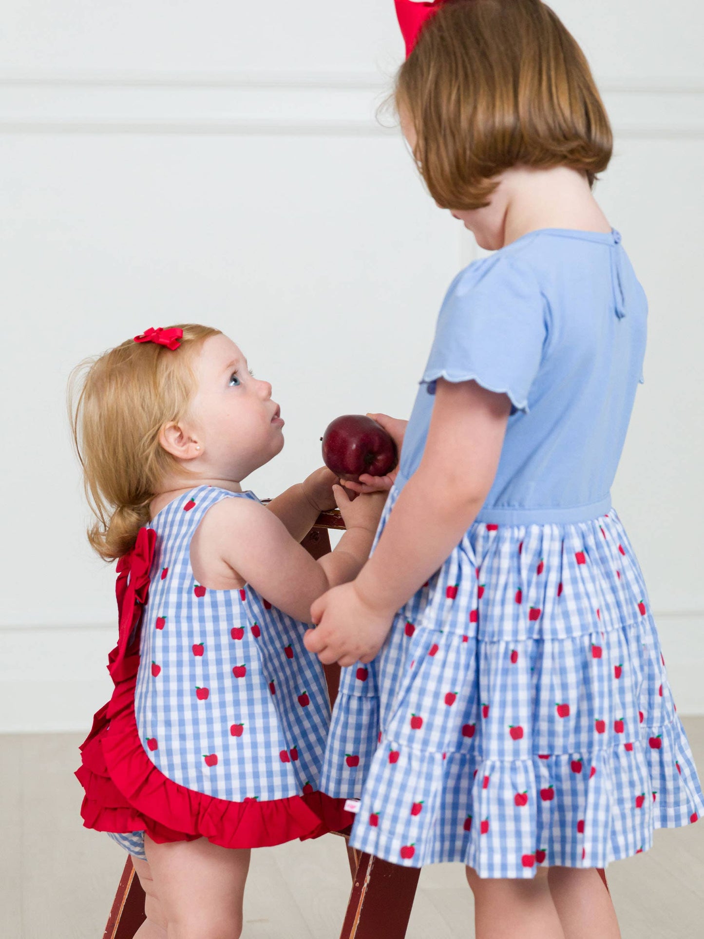 Baby Girls Apple Orchard Classic Gingham Ruffle Swing Top and Bloomer Set
: Blue / 12-18m