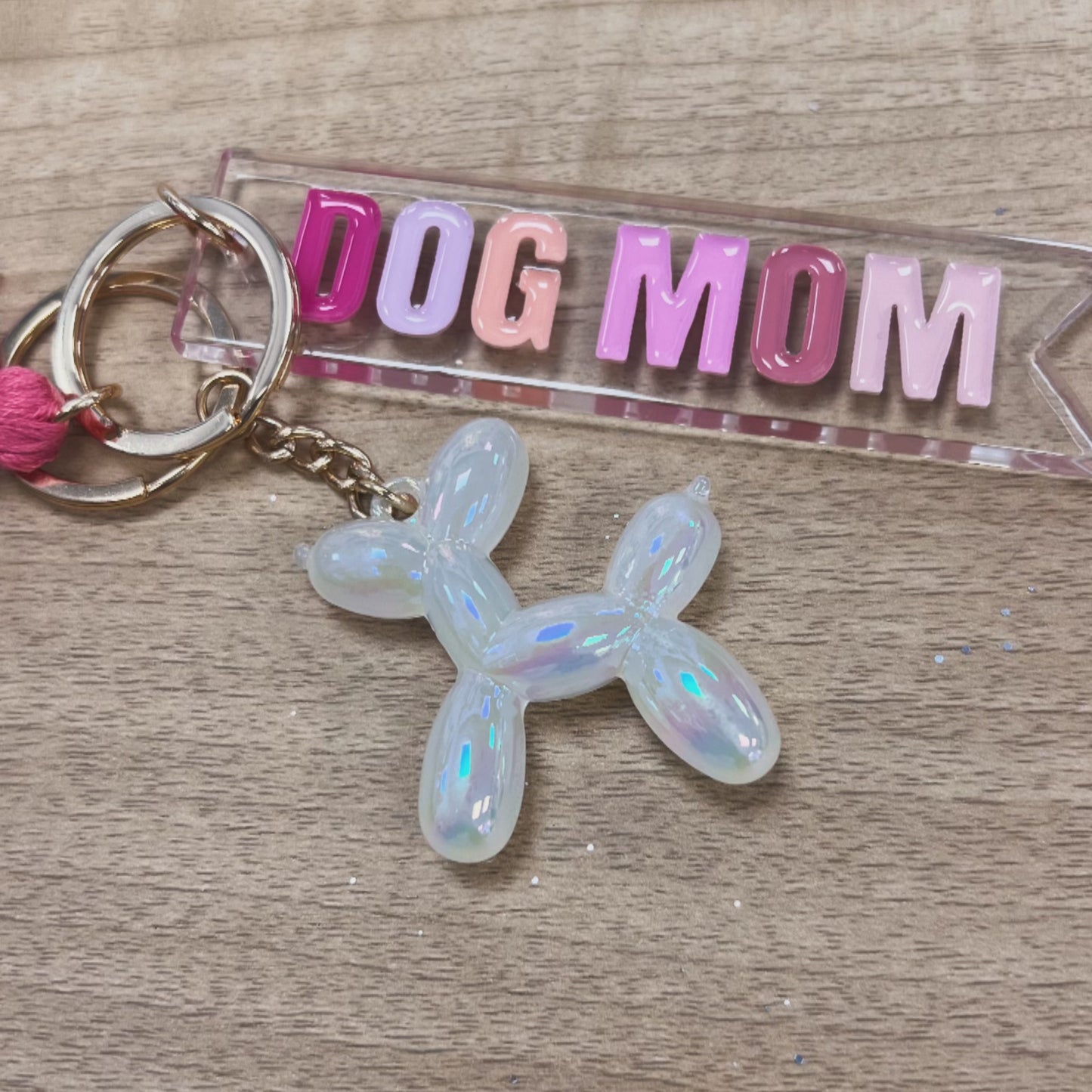 DOG MOM & POODLE KEY CHAIN