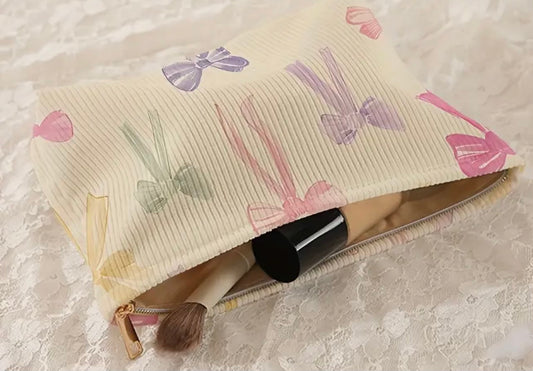 COLORFUL BOW MAKE UP BAG