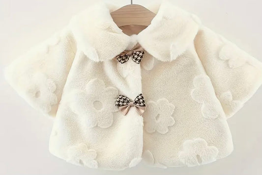 WHITE FAUX FUR JACKET