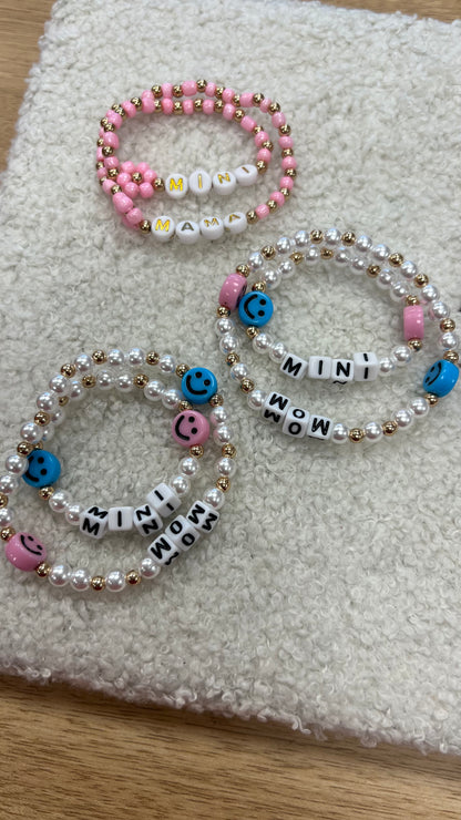 MAMA AND MINI BRACELET WHITE