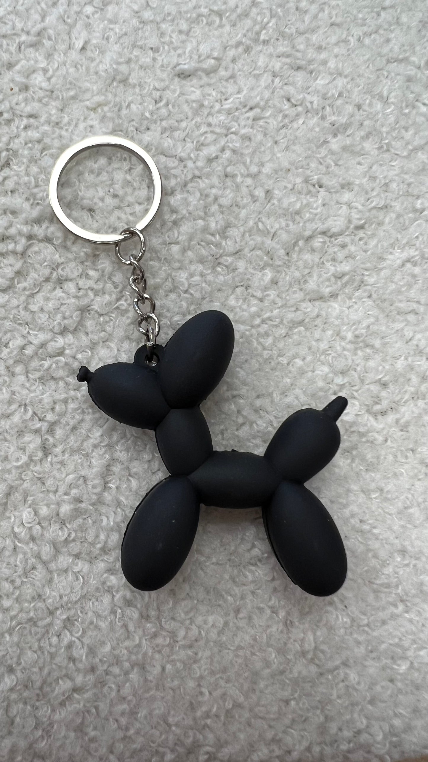 matte poodle key chain