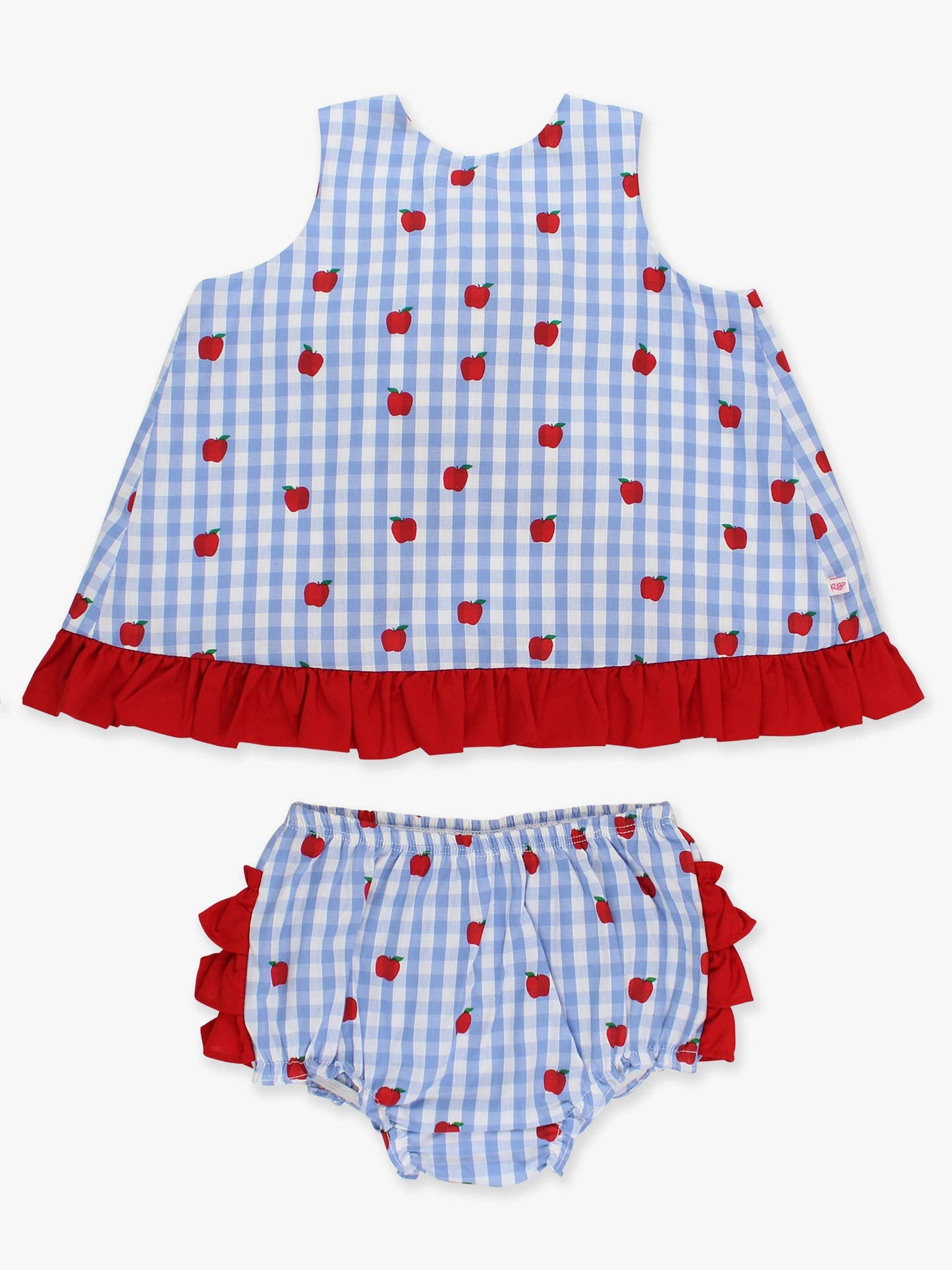 Baby Girls Apple Orchard Classic Gingham Ruffle Swing Top and Bloomer Set
: Blue / 12-18m